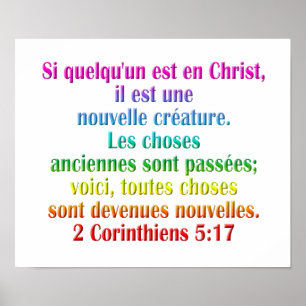 2 Corinthians 5:17 Fransk Poster