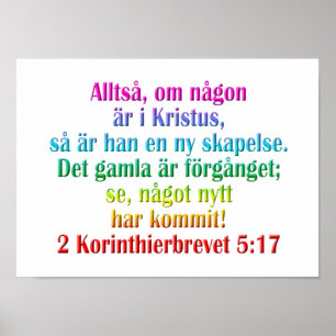 2 Corinthians 5:17 Swedish Poster