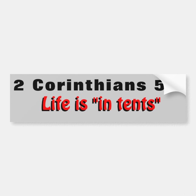 2 Corinthians 5:1 Livet i Tält Bildekal (Framsidan)