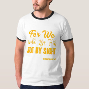 2 Corinthians 5:7 Bible Verse KJV Quote Manar Ring T Shirt
