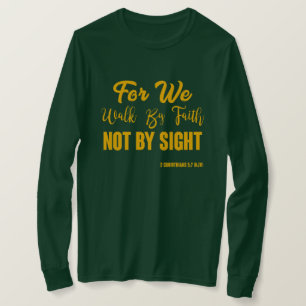 2 Corinthians 5:7 Bible Verse KJV Quote Women's T Shirt