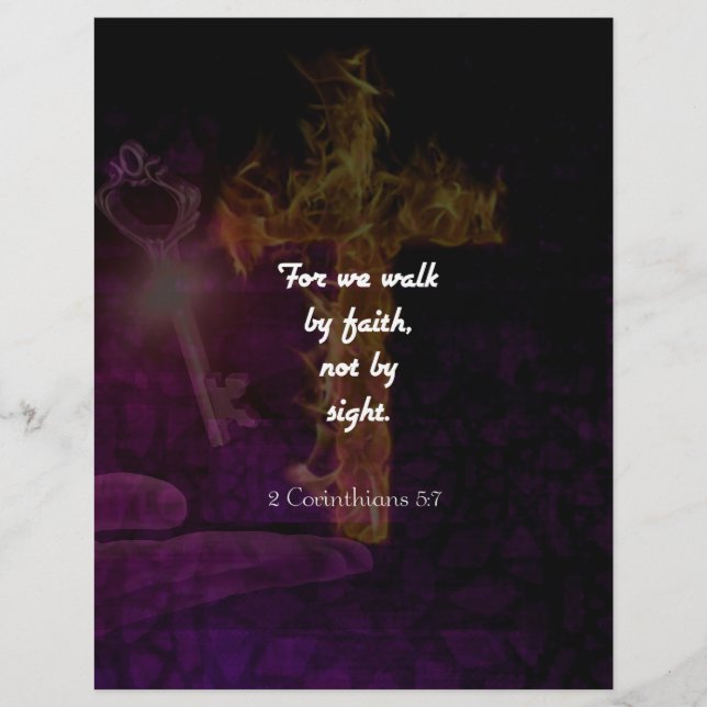 2 Corinthians 5:7 Bible Verse Quote Om Faith (Framsida)