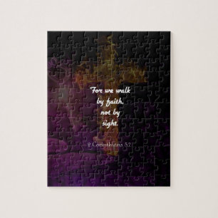 2 Corinthians 5:7 Bible Verse Quote Om Faith Pussel