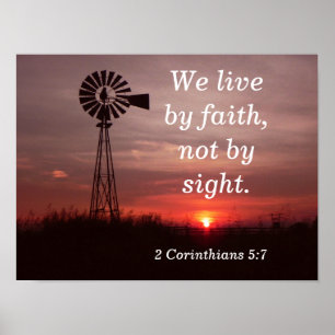 2 Corinthians 5:7 - konstnärlig utskrift Poster