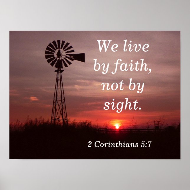 2 Corinthians 5:7 - konstnärlig utskrift Poster (Framsidan)