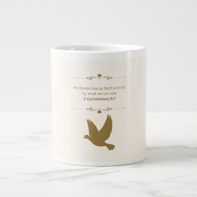 2 Corinthians 5:7 Specialty Mugg Jumbo Mugg (Framsidan)