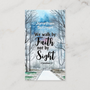 2 Corinthians 5:7 Walk by Faith not by Sight Visitkort
