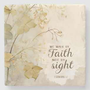 2 Corinthians 5:7 We Walk by Faith Bible Verse Stenunderlägg