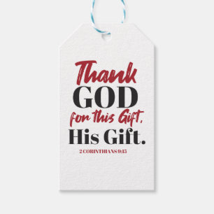 2 Corinthians 9:15 Bible verse design I Presentetikett
