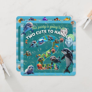 2 Cute 2-handtag för Party-rundad Kant-platta inbj