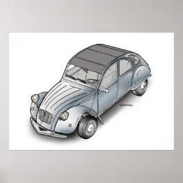 2 CV Citroen Poster
