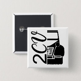 2 CV Deux Chevaux Black Chic Skripttypsnitt Knapp