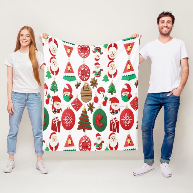 2 d Dekorationer för julklapp Helgdag Gift Fleecefilt (På plats)