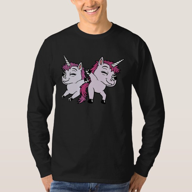 2 Dabbing Unicorns Team T Shirt (Framsida)