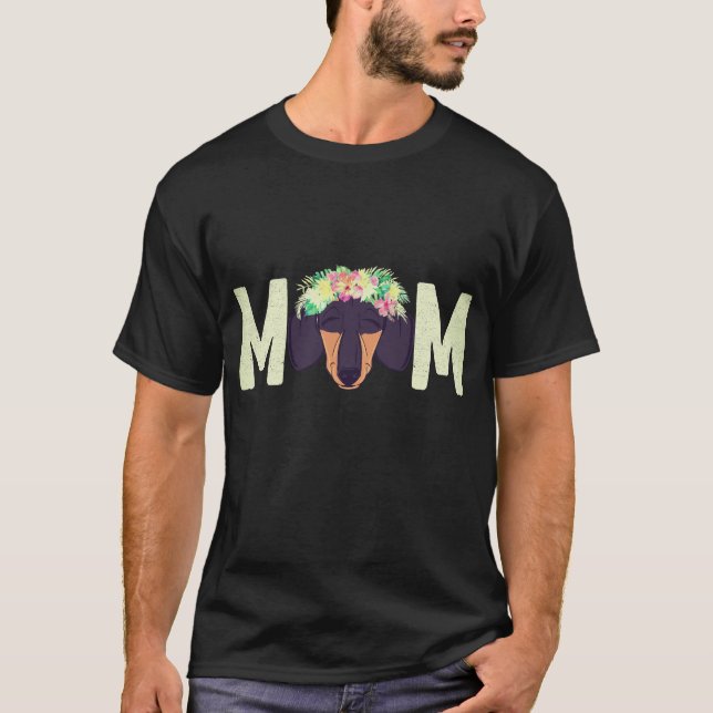 2 Dachshund Mamma T Shirt (Framsida)