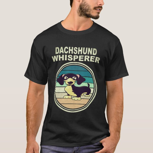 2 Dachshund Viskaren Vintage T Shirt (Framsida)