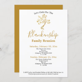 2-dagarsfamiljekamatering i Golden Träd Inbjudningar