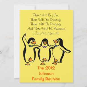 #2 Danguins Family Reunion Party Hotel Inf. Inbjudningar