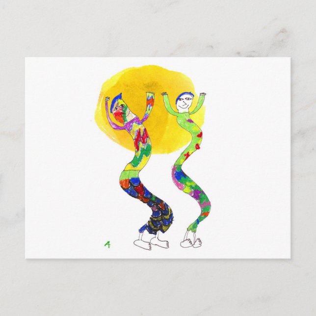 2 dansare i Sol Vykort (Framsida)