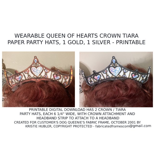 2 Drottning av Hearts Krona Tiara Party Hat Printa Poster (Skapare uppladdad)