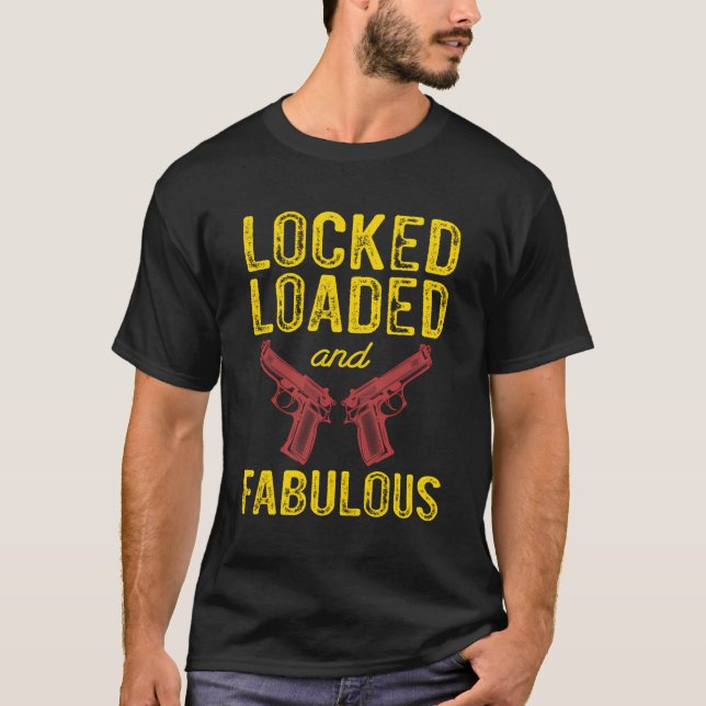2:e ändring Funny Girl Gun Älskare Ammo Bullets Gu T Shirt (Framsida)