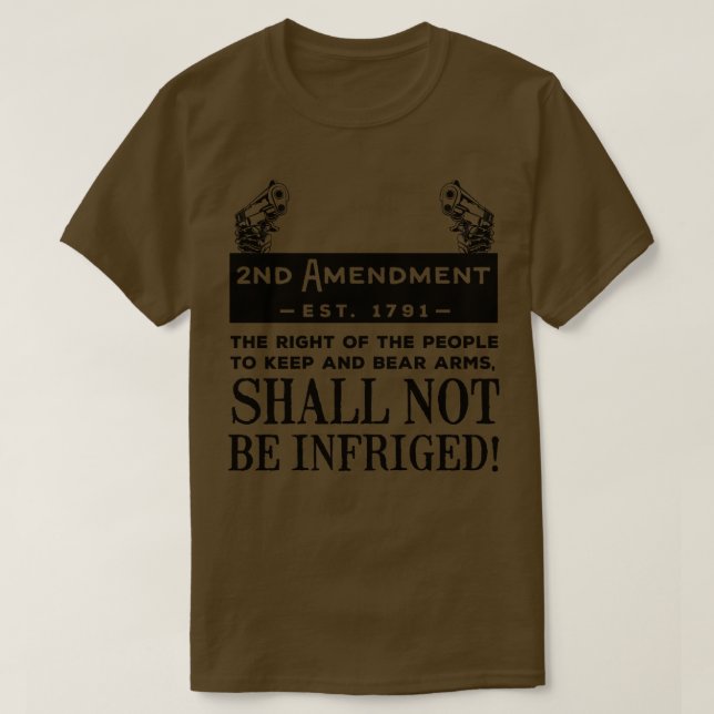 2:e ändringen t shirt (Design framsida)