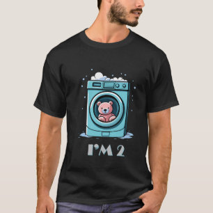 2:e födelsedag: Jag är 2 nyår Tvättande Maskin t Shirt
