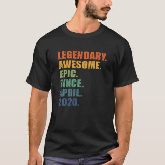2:e födelsedagen, april 2020, Boys Girls, 2:e årsd T Shirt