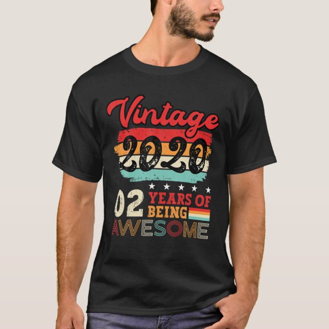 2:e födelsedagsboys Coola Bday Idea Turing 2 Year  T Shirt (Framsida)