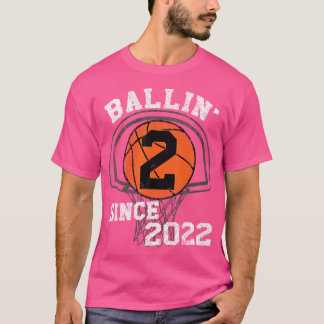 2:e födelsedagsdagen Basketball Theme Dekoration B T Shirt