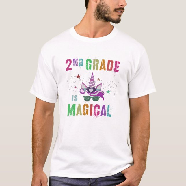 2:e grader Kids Teacher Second Klass ÄR MAGICAI' T Shirt (Framsida)