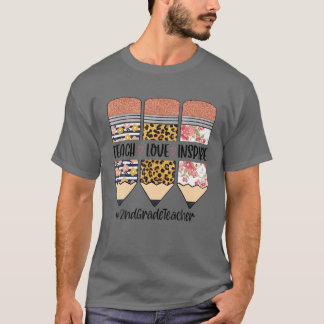 2:e Klass-läraren Back to school Teach Kärlek Insp T Shirt