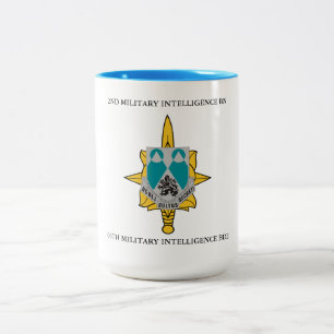 2:E MILITÄR INTELLIGENCE BATTALION 66:E M I BDE Två-Tonad MUGG