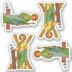 2 ea. - St. Andrew the Apostle / St. Jude Thaddeus Klistermärken