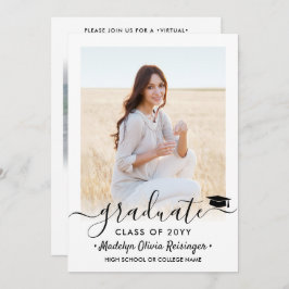 2 Elegant av foto-Virtuell Studentfest Inbjudningar