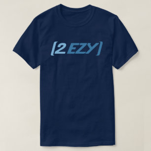 2 EZY manar logotyp blue på t-shirt i fartyg