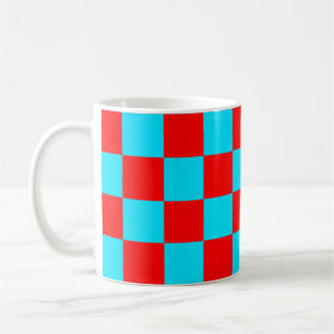 2 Färgad Rutig Fyrkantig Mönster Kaffemugg