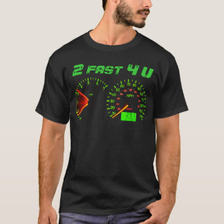 2 fastar speedometeren för 4 U T-shirt