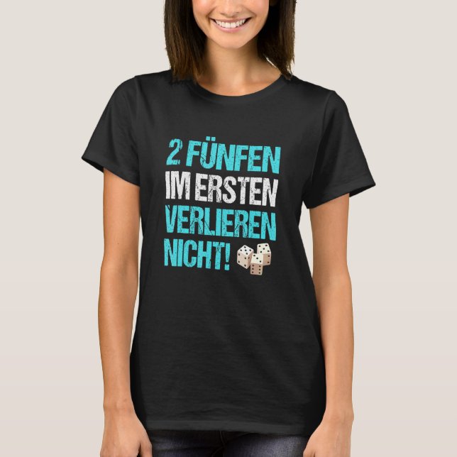 2 Fem: Förlora inte stötknölar Game Pub Puzzle T Shirt (Framsida)
