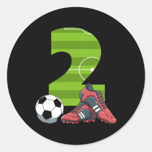 2 Födelsedagsfotboll Första födelsedagsfotboll Bar Runt Klistermärke