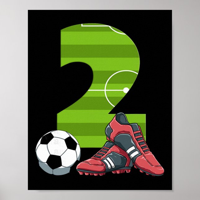 2 Födelsedagsfotboll Första födelsedagsfotboll Små Poster (Framsidan)