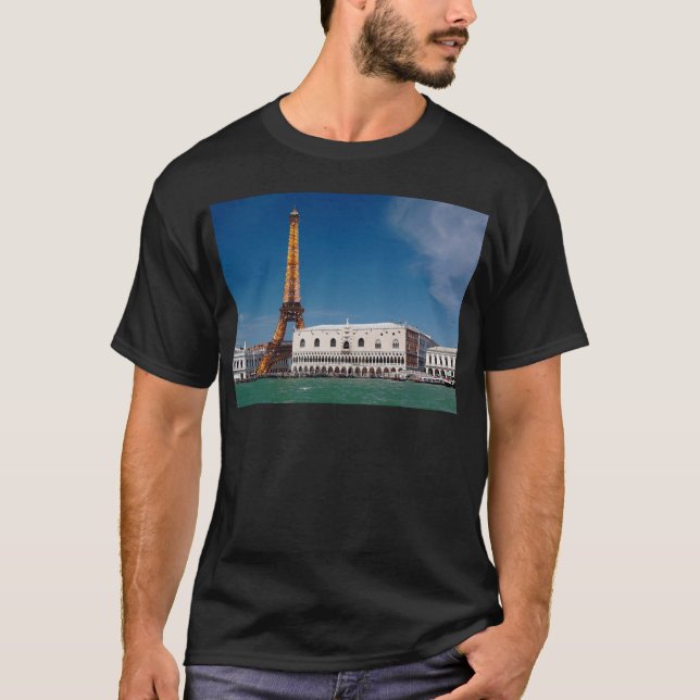 2 för 1 Venedig och Paris - Blandad värld T-shirt (Framsida)