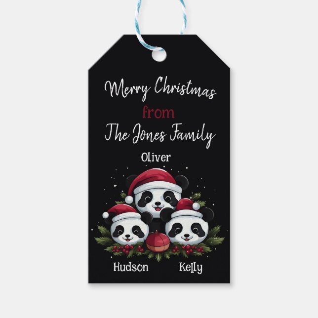 2 föräldrar 1 Kid - julfamilj Presentetikett (Framsidan)