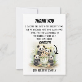 2 Föräldrar 2 Barn - Vattenfärg Familjefödelsedag Tack Kort