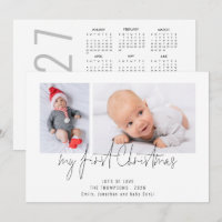 2 Foto 2027 Kalender Baby Första Julen