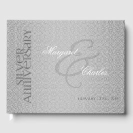 2-foto 25:e Silver-årsdagen Bröllop Party Gästböcker