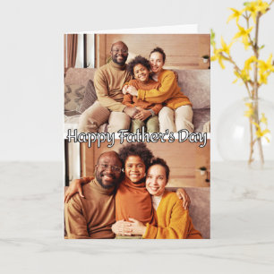 2-foto-Anpassningsbar-familjemall Fars dag Kort