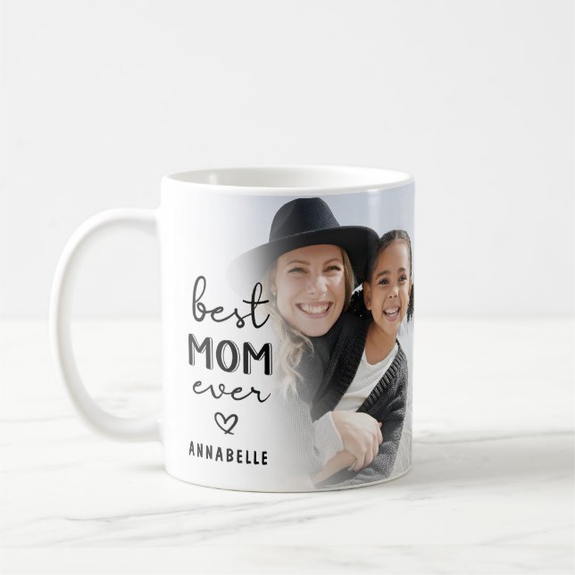 2 Foto Bästa mamma någonsin Kaffemugg (Vänster)