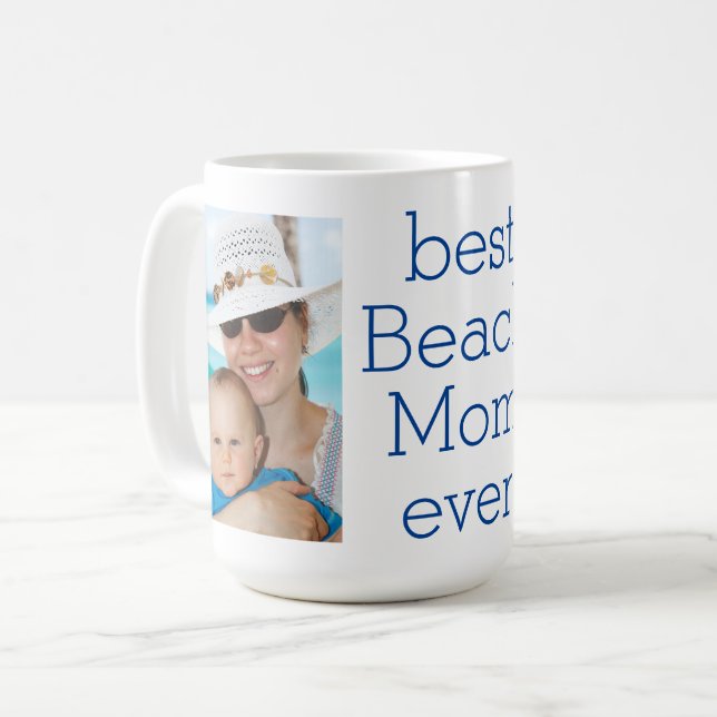 2-foto Best Beach Mamma någonsin Coffee Mugg (Framsida vänster)