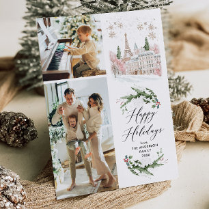 2 Foto Chic Paris Glad helg-julkort Julkort
